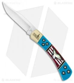 Buck Knives Buck 101 Let Freedom Ring Fixed Blade Knife Jasper/Turquoise (3.625" Satin)