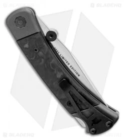 Buck Knives Buck 110 Folding Hunter Lockback Knife Marble CF (3.75" Satin) 0110CFSLE1 -Buck Knives Buck 110 Folding Hunter Lockback Knife Marble CF 3.75 Satin 0110CFSLE1 BHQ 120500 LS Side