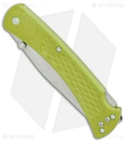Buck Knives Buck 110 Slim Select Lockback Knife Chartreuse GFN (3.75" Satin) -Buck Knives Buck 110 Hunter Select Chartreuse GFN satin BHQ 88697 er spine