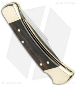 Buck Knives Buck 110 Manual Folding Knife Black Ebony (3.75" Satin) 0110BRS -Buck Knives Buck 110 Rosewood Manual Satin 0110BRS BHQ 2657 jr side