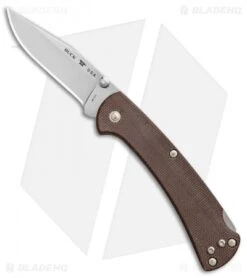 Buck Knives Buck 112 Slim Pro Lockback Knife Brown Micarta (3" Satin)