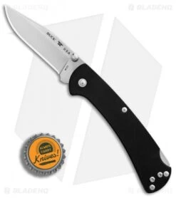 Buck Knives Buck 112 Slim Pro Lockback Knife Black G-10 (3" Satin) -Buck Knives Buck 112 Slim Pro Black G10 Satin BHQ 88735 er bottlecap