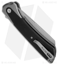 Buck Knives Buck 263 Hiline XL Frame Lock Knife Black Micarta/Gray Al (3.75" SW) 0263GYS1 -Buck Knives Buck 263 Hiline XL Frame Lock Knife Black Micarta Gray Al 3in SW BHQ 179296 td side