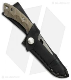 Buck Knives Buck 539 Open Season Small Game Fixed Blade OD Green Micarta (4.25" Satin) -Buck Knives Buck 539 Open Season Small Game OD Green Micarta satin BHQ 79554 er sheath