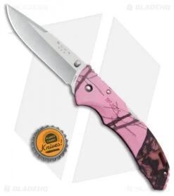 Buck Knives Buck Bantam BHW Lockback Knife Pink Mossy Oak Camo (3.625" Satin) 0286CMS10 -Buck Knives Buck Bantam BHW LB Pink Mossy Oak Camo Satin 0286CMS10 BHQ 12365 jr bottlecap