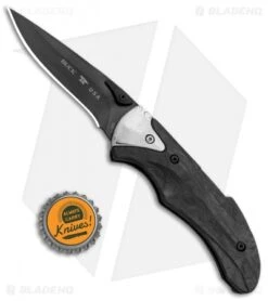 Buck Knives Buck Fluid X1 Legacy Collection L.E. Lockback Knife Marble CF (3" Black) -Buck Knives Buck Fluid X1 LTD 0289CFSLE BHQ 83124 jr bottlecap