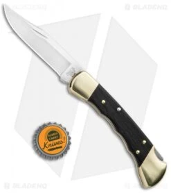 Buck Knives Buck 110 Folding Hunter Lockback Knife Ebony (3.75" Satin) 0110BRSFG -Buck Knives Buck Folding Hunter Macassar BHQ 41172 jr bottlecap