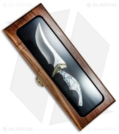 Buck Knives Buck Kalinga L.E. Legacy Fixed Blade White Turquoise/Buffalo Horn (4.8" Satin) 3 Buck Knives Buck Kalinga L.E. Legacy Fixed Blade White Turquoise/Buffalo Horn (4.8" Satin) - Image 3