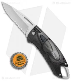Buck Knives Buck Lumina LED Liner Lock Knife Smoke (3" Satin Serr) -Buck Knives Buck Lumina LED LL Smoke Satin Serr BUCK 777 SMK 0 BHQ 71290 jr bottlecap