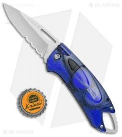 Buck Knives Buck Lumina LED Liner Lock Knife Translucent Blue (3" Satin Serr) -Buck Knives Buck Lumina LED LL Translucent Blue Satin Serr B777 BL 0 BHQ 71288 jr bottlecap