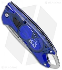 Buck Knives Buck Lumina LED Liner Lock Knife Translucent Blue (3" Satin Serr) -Buck Knives Buck Lumina LED LL Translucent Blue Satin Serr B777 BL 0 BHQ 71288 jr spine