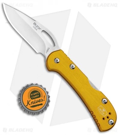 Buck Knives Buck Mini SpitFire Lockback Knife Yellow (2.75" Satin) 0726YWS 4 Buck Knives Buck Mini SpitFire Lockback Knife Yellow (2.75" Satin) 0726YWS - Image 4