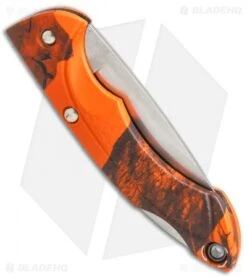 Buck Knives Buck Nano Bantam Lockback Knife Mossy Oak Blaze Camo (1.88" Satin) 0283CMS9-B -Buck Knives Buck Nano Bantam Mossy Oak Blaze Camo satin BHQ 12356 er side