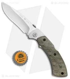Buck Knives Buck Open Season Folding Skinner Lockback Knife OD Green Micarta (3.7" Satin) -Buck Knives Buck Open Season Folding Skinner 557ODS BHQ 80998 jr bottlecap