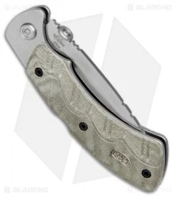 Buck Knives Buck Open Season Folding Skinner Lockback Knife OD Green Micarta (3.7" Satin) -Buck Knives Buck Open Season Folding Skinner 557ODS BHQ 80998 jr side