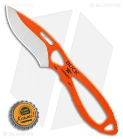 Buck Knives Buck PakLite Skinner Fixed Blade Knife Orange (2.9" Satin) 0140ORS1 -Buck Knives Buck PakLite Skinner Fixed Blade Knife Orange 2.875 Satin 0140ORS1 BHQ 106680 LS Bottlecap
