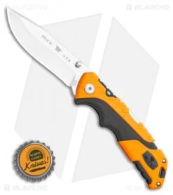 Buck Knives Buck Pursuit Large Lockback Knife Orange GFN (3.625" S35VN) 0659ORS-B -Buck Knives Buck Pursuit Folding Pro Large BHQ 115701 LS Bottlecap