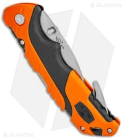 Buck Knives Buck Pursuit Pro Large Lockback Guthook Knife Black/Orange (3.5" Satin) -Buck Knives Buck Pursuit Folding Pro Large Guthook BHQ 115702 jr side
