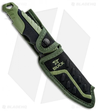 Buck Knives Buck Pursuit Large Guthook Fixed Blade Knife Green GFN (4.5" Satin) 0657GRG 3 Buck Knives Buck Pursuit Large Guthook Fixed Blade Knife Green GFN (4.5" Satin) 0657GRG - Image 3