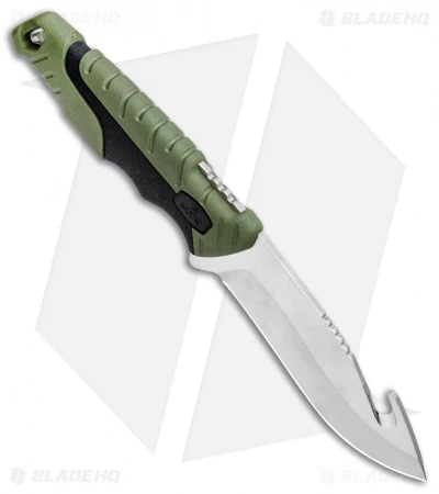 Buck Knives Buck Pursuit Large Guthook Fixed Blade Knife Green GFN (4.5" Satin) 0657GRG 2 Buck Knives Buck Pursuit Large Guthook Fixed Blade Knife Green GFN (4.5" Satin) 0657GRG - Image 2