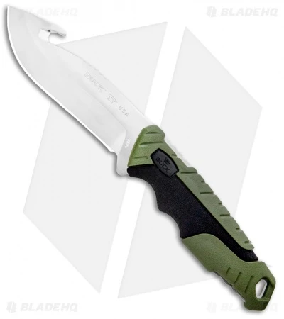 Buck Knives Buck Pursuit Large Guthook Fixed Blade Knife Green GFN (4.5" Satin) 0657GRG 1 Buck Knives Buck Pursuit Large Guthook Fixed Blade Knife Green GFN (4.5" Satin) 0657GRG