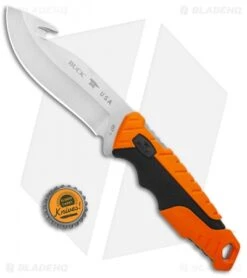 Buck Knives Buck Pursuit Pro Large Fixed Guthook Blade Knife Black/Orange(4.5" Satin) -Buck Knives Buck Pursuit Pro Large Guthook BHQ 115699 jr bottlecap