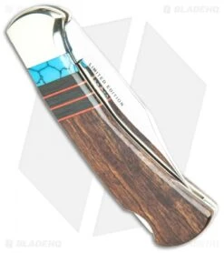 Buck Knives Buck Ranger Lockback Blade Knife Ironwood (3" Polish) 0112IWSLE-B -Buck Knives Buck Ranger LB Polish BHQ 106671 jr side