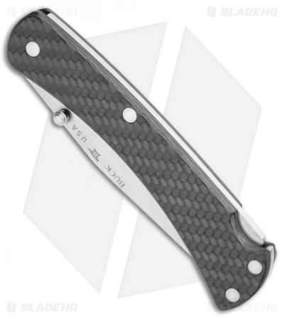 Buck Knives Buck Slim Lockback Knife Carbon Fiber (3.75" Satin) 0110CFSLE-B 2 Buck Knives Buck Slim Lockback Knife Carbon Fiber (3.75" Satin) 0110CFSLE-B - Image 2