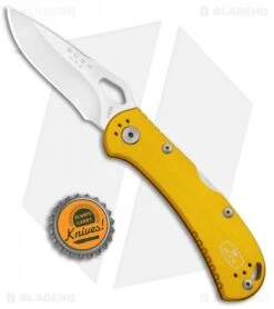 Buck Knives Buck SpitFire Lockback Knife Yellow (3.25" Satin) 0722WYS1 -Buck Knives Buck SpitFire LB Yellow Satin 0722YWS1 BHQ 92986 jr bottlecap