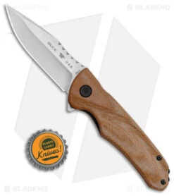 Buck Knives Buck Sprint Classic Pro Liner Lock Knife Natural Micarta (3" Satin) 0841TNS -Buck Knives Buck Sprint Classic Pro LL Natural Micarta Satin BHQ 146035 jr bottlecap