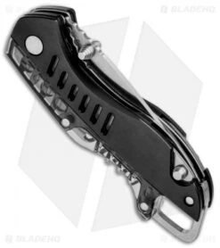 Buck Knives Buck Summit Liner Lock Knife Multi-Tool Black (2.5" Satin Serr) -Buck Knives Buck Summit LL Multi Tool Black Serr 7600 BKX BHQ 71304 jr side
