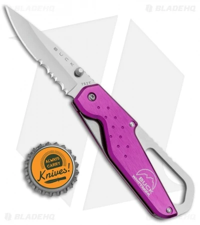 Buck Knives Buck Whittaker Approach Liner Lock Knife Purple (2.625" Satin Serr) 4 Buck Knives Buck Whittaker Approach Liner Lock Knife Purple (2.625" Satin Serr) - Image 4