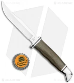 Buck Knives Buck Woodsman Pro Fixed Blade Knife Green Micarta (4" Satin) -Buck Knives Buck Woodsman Pro Green Micarta Satin 0102GRS1 BHQ 120374 jr bottlecap