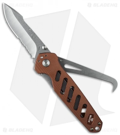 Buck Knives Buck Crosslock Hoofpick Knife Brown (3.25" Satin Serr) 0183BRS 1 Buck Knives Buck Crosslock Hoofpick Knife Brown (3.25" Satin Serr) 0183BRS