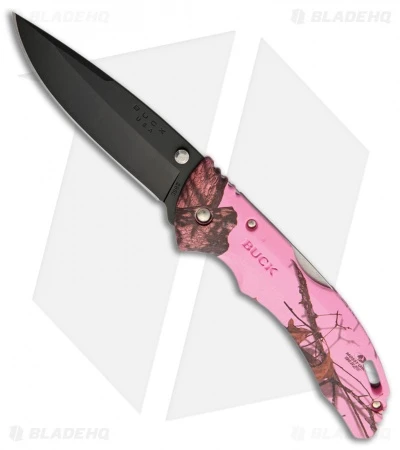 Buck Knives Buck BHW Bantam Pink Camo Lockback Knife (3.625" Black) 1 Buck Knives Buck BHW Bantam Pink Camo Lockback Knife (3.625" Black)