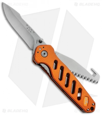 Buck Knives Buck 183 Alpha Crosslock Knife Orange W/Saw & Gut Hook Blade (3" Satin) 0183ORS1 1 Buck Knives Buck 183 Alpha Crosslock Knife Orange W/Saw & Gut Hook Blade (3" Satin) 0183ORS1