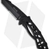 Buck Knives Buck Bones Frame Lock Knife (3" Black Serr) 0870BKX-B