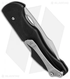 Buck Knives 289 Fluid Lockback Knife Black GRN (3" Satin) 0289BKS-B -Buck Knives buck fluid 0289bks b 10703 side cm