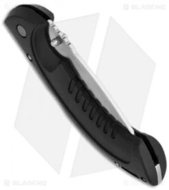 Buck Knives Buck Folding Omni Hunter 12PT Knife Black (4" Satin Plain) 0397BKS -Buck Knives buck knives folding omni hunder 12pt satin drop point black 0397bks b hook 0398bkg b side