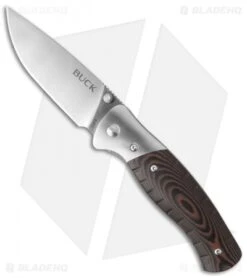 Buck Knives Buck Large Folding Selkirk Knife Micarta W/ Ferro Rod (3.25" Satin) 0836BRS-B