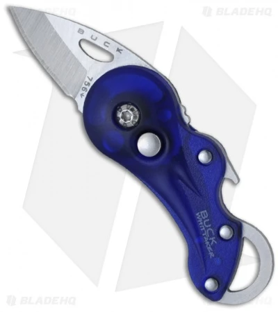 Buck Knives Buck Transport Blue Folding Key Chain Pocket Knife (1.25" Satin) 0756BLS-B 1 Buck Knives Buck Transport Blue Folding Key Chain Pocket Knife (1.25" Satin) 0756BLS-B